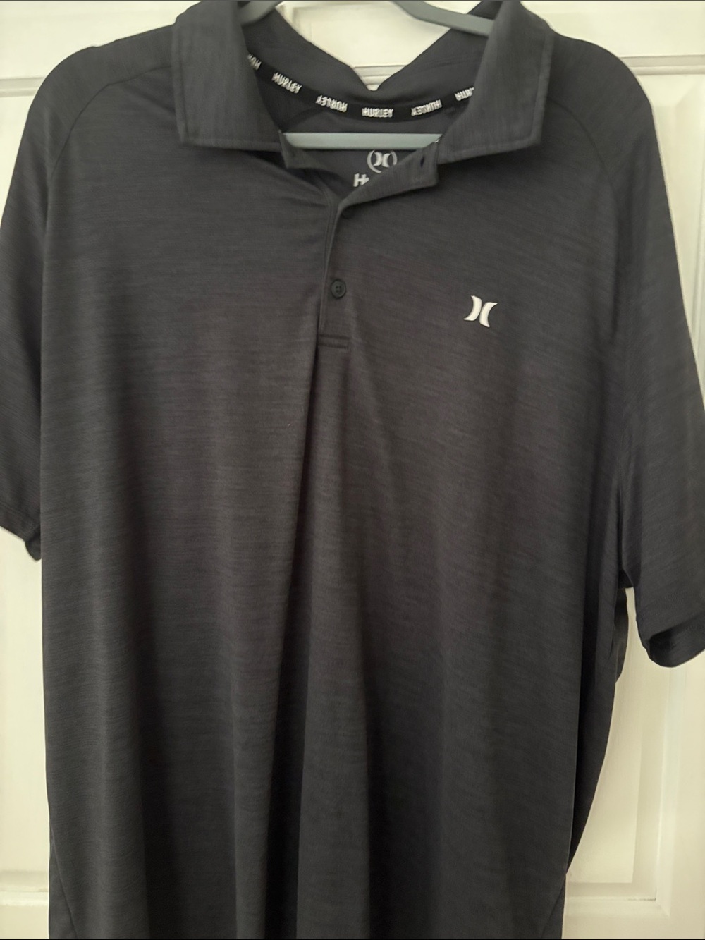 Hurley Men's Charcoal Short-Sleeve Polo